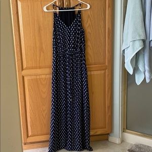 Ivanka Trump Lined Maxi Dress w/cinch waist